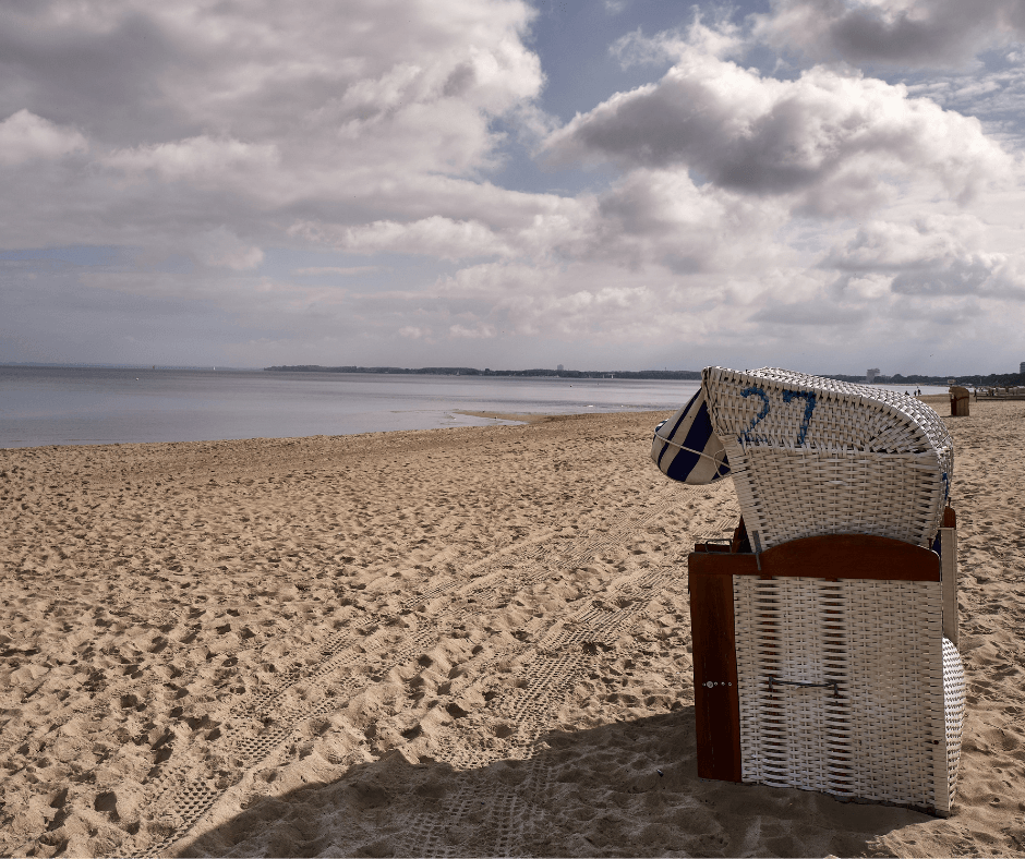 Strandkorb am Timmendorfer Strand in der Ostsee 